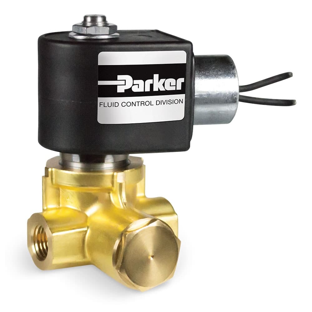 Parker 2-Way Normally Open, 1/4" NPT General Purpose Solenoid Valves