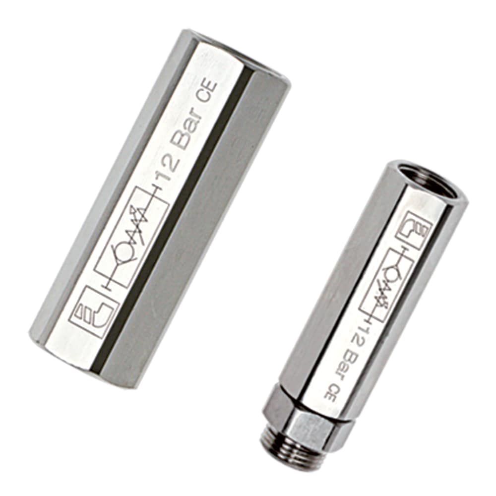 Clapets anti-retour réglables en laiton nickelé