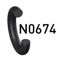 Nitrile-Butadiene Rubber O-Ring, 70 Shore A, Broad Applicability (Prädifa Series N0674-70)