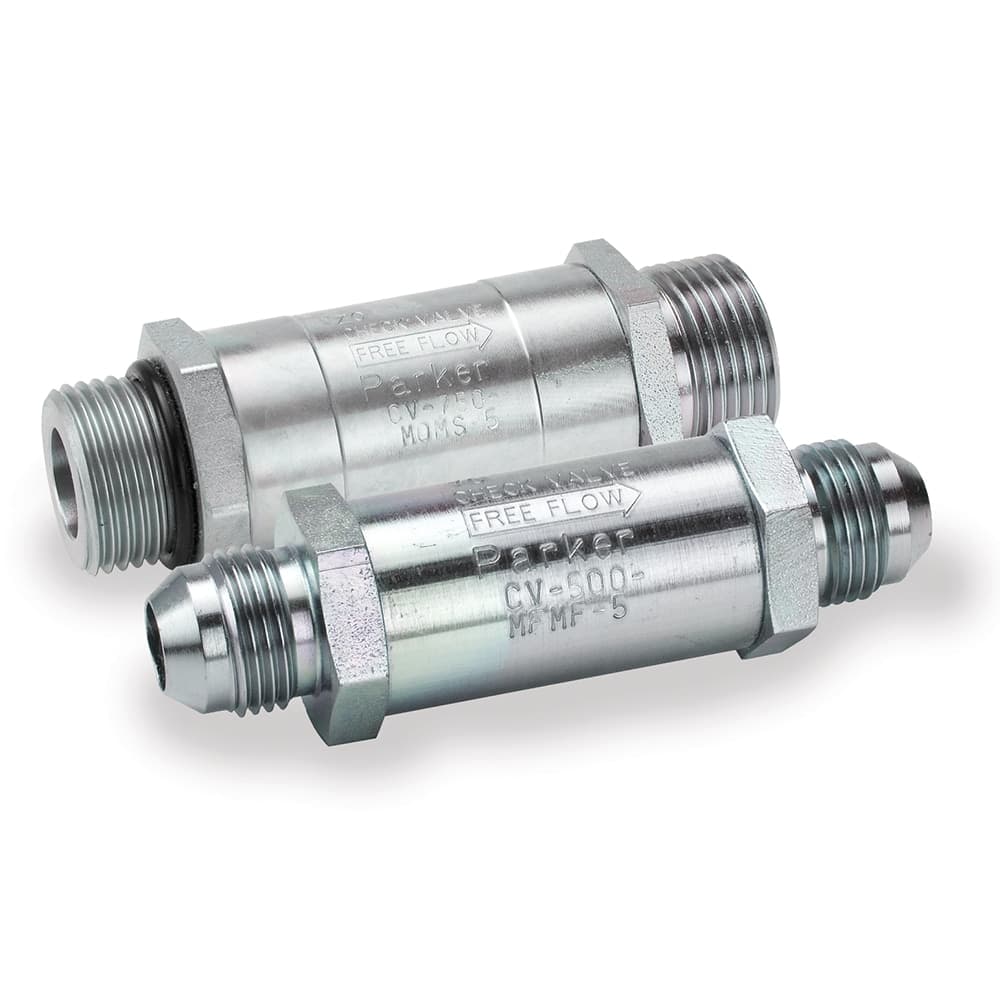 Hard Seat, High Flow, In Line Hydraulic Check Valves - CV Series